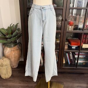 Charming Italy, soft Blue Denim wide leg Pant , size 34